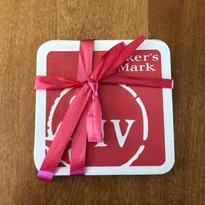Maker's Mark Bourbon Paper Coaster Gift Set of 10 Red Logo NEW